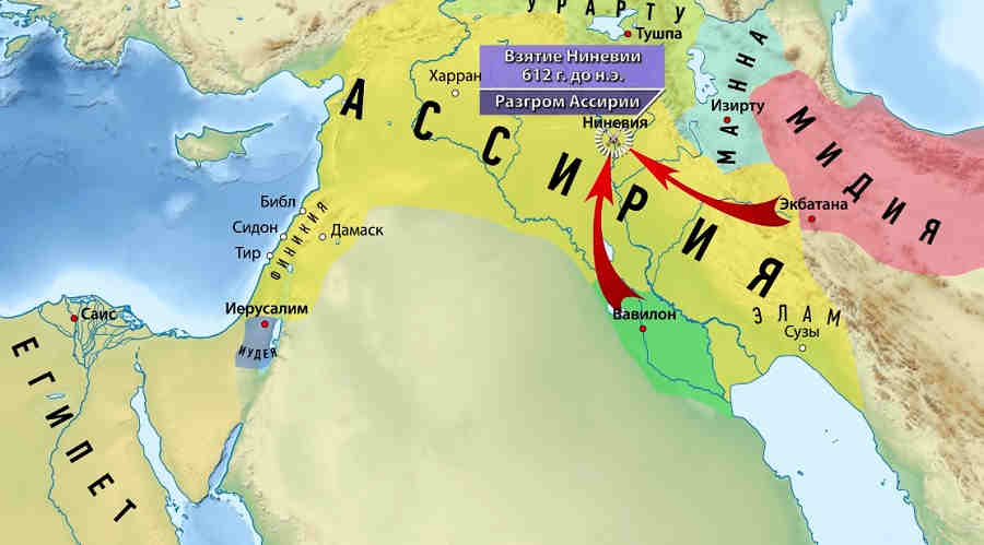 Карта древней ассирии