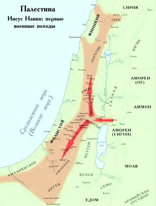 Иисус Навин - первые походы