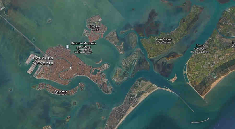 Расположение Венеции