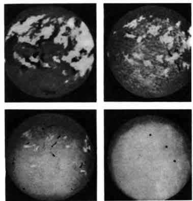 Различные фотоснимки Солнца в ультрафиолетовых лучах.