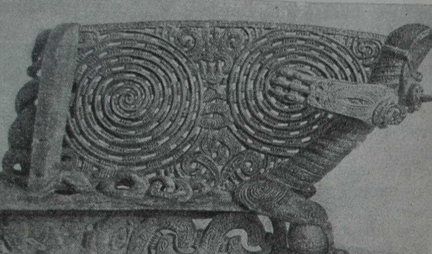 Часть военной пироги маори. Новая Зеландия.