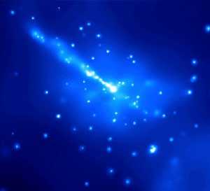 Радиогалактика Центавр A (NGC 5128) - изображение в рентгеновсокм диапазоне