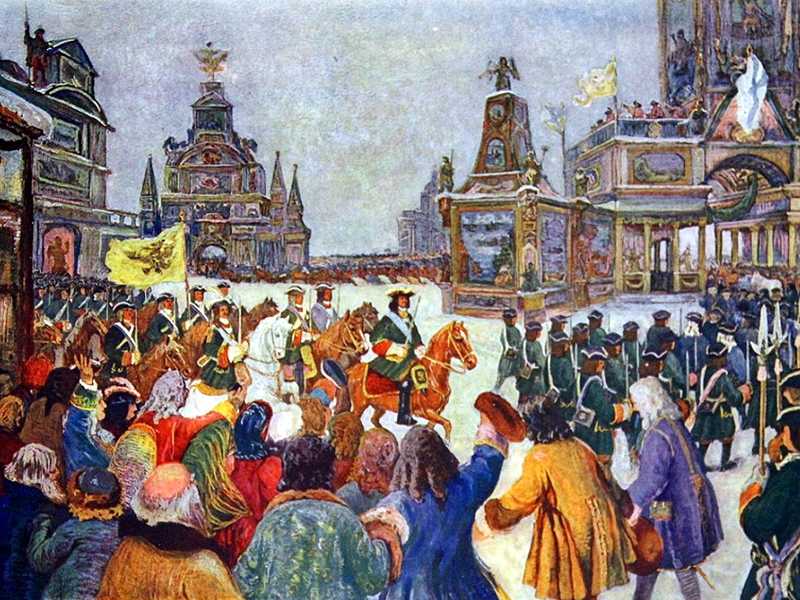Въезд Петра I в Москву после Полтавской битвы Въезд Петра I в Москву после Полтавской битвы