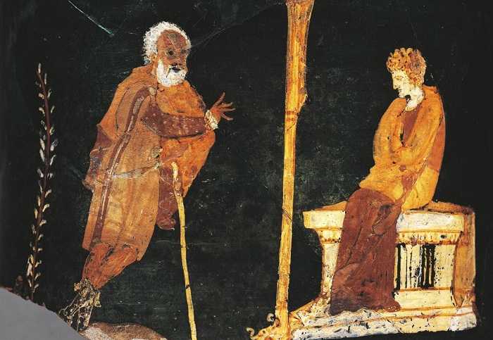 Дельфийский оракул. Изображение на вазе Дельфийский оракул. Изображение на вазе