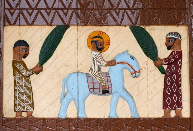 Иисус на входе в Иерусалим, фреска