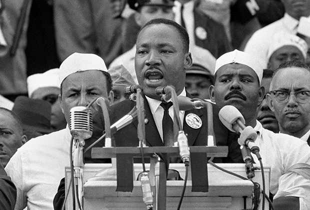 Борец за права чернокожих Мартин Лютер Кинг-младший